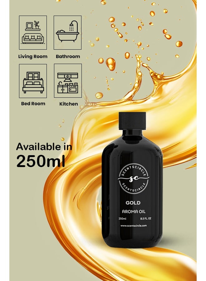 Scentscircle Gold Aroma Diffuser Oil 250ml | Premium Long-Lasting Fragrance | Scentscircle - Image 3