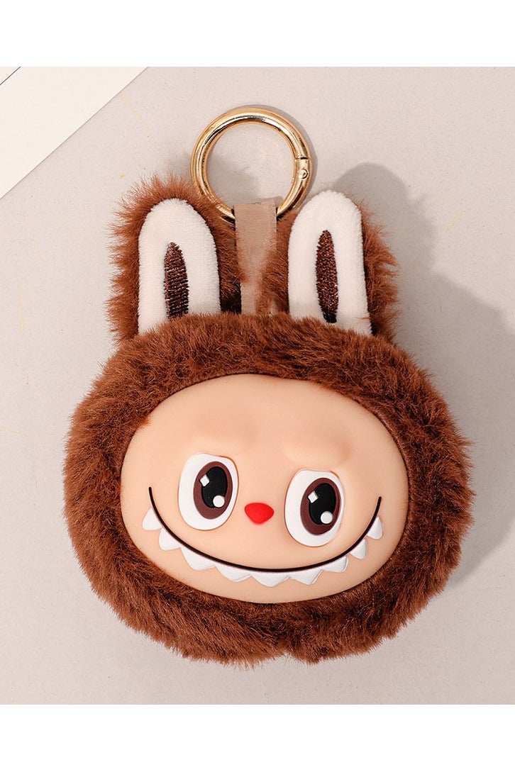 Big Head - Labubu -Vinyl Plush Keychain Simle Charm Cute Soft Toy , Perfect Gift For Boys Girls Kids Birthday Brown - Image 2
