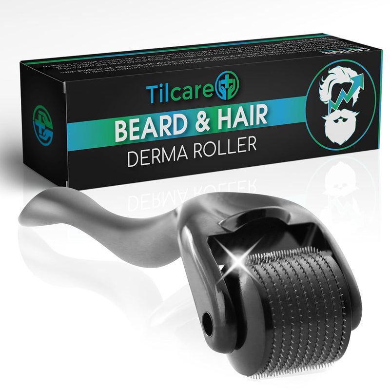 Tilcare Beard and Hair Derma Roller (1Pack) by Tilcare - Sterile Titanium Derma Roller 0.25mm 