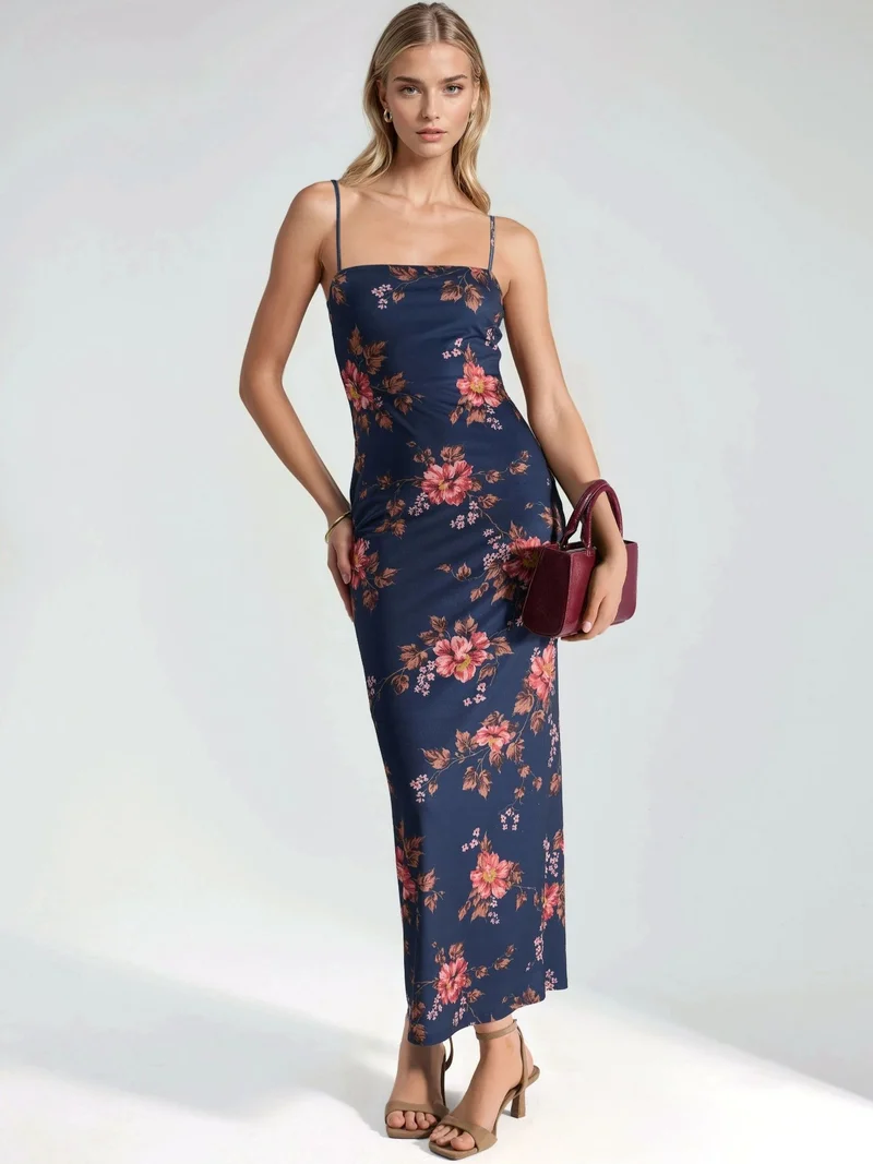 هيكاب Floral Maxi Dress with Slit