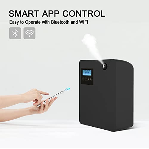 Hitish Smart Scent Air Machine for Home, Bluetooth & WiFi Hotel Scent Diffuser with Cold Air Tech, 300ML Waterless Essential Oil HVAC Scent Diffuser for Large Room, Office, Spa(Black) - Image 3