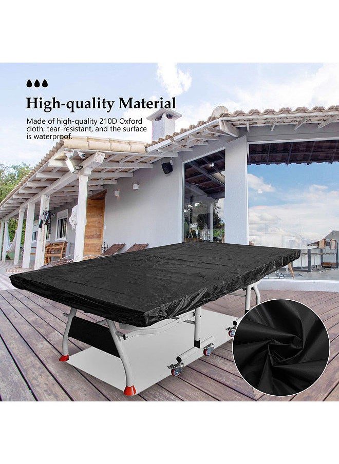 Generic Table Tennis Cover Oxford Cloth Waterproof Ping Pong Table Cover with Drawstring Full Protection Dust-Proof Table Cover for Indoor or Outdoor Patio Protective Cover  - Image 5