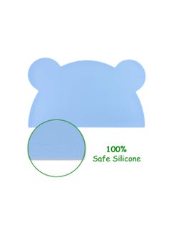 Excefore Non-Slip Silicone Placemat   Bear Kids Placemats Washable Dining Table Food Mat for Children Baby (46 * 28 cm)  - Image 4