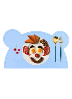 Excefore Non-Slip Silicone Placemat   Bear Kids Placemats Washable Dining Table Food Mat for Children Baby (46 * 28 cm)  - Image 1