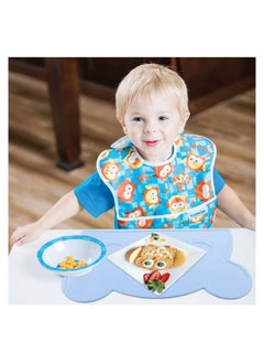 Excefore Non-Slip Silicone Placemat   Bear Kids Placemats Washable Dining Table Food Mat for Children Baby (46 * 28 cm)  - Image 2