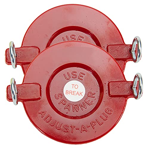 FireHoseDirect Plastic FDC Connection - Fire Department Connection Caps - Red Fire Sprinkler Covers - Fire Department Caps - 2 Pack - Image 1
