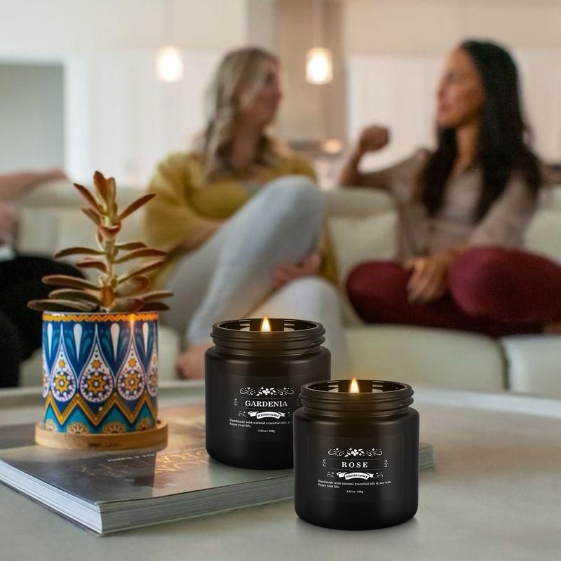 YOROXRG Scented Candles Gifts Set 12 Pack Soy Wax Travel Tin Jar Candles for Home 3.05 OZ for Mom for Christmas, Birthday, Thanksgiving, Mother's Day(Black) - Image 5