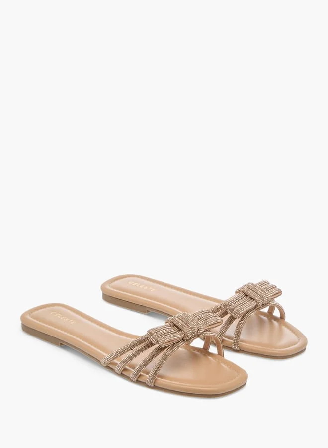 سيليست صنادل نسائية مسطحة