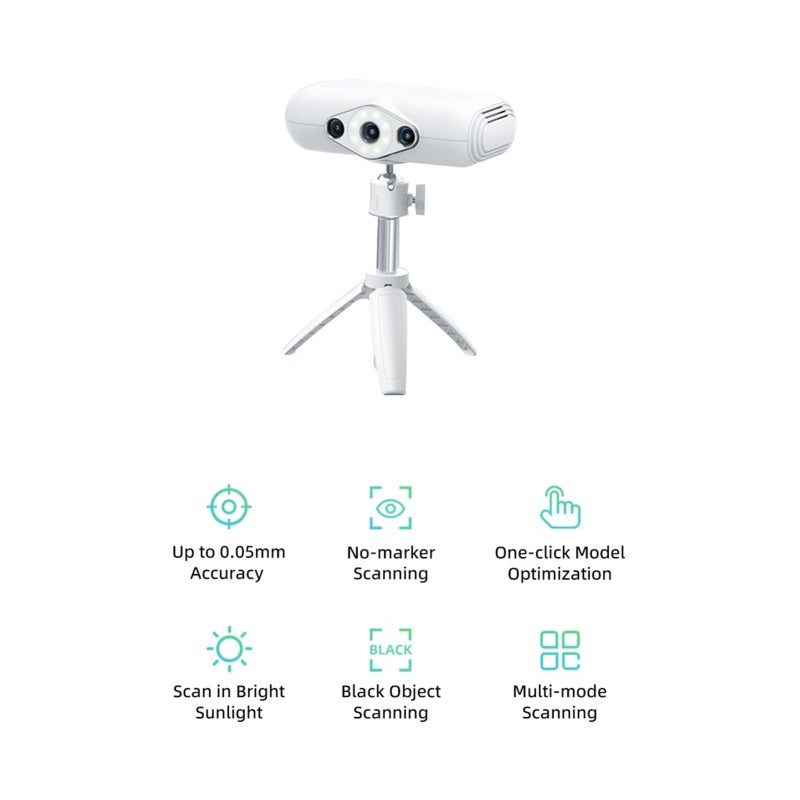 Handheld 3D Scanner: 0.05mm High Accuracy, Marker-Free Scanning, Easy One-Click Optimization for 3D Prototypes, Auto Parts and Outdoor Use - Image 5