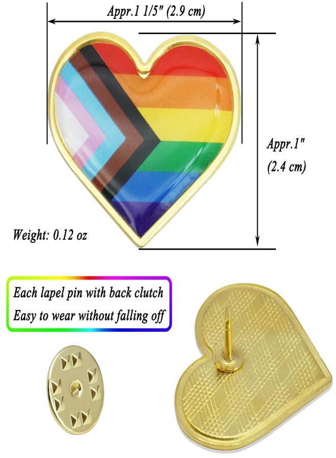 ETHOON 200 Pcs Pride Pins Pride Decorations LGBTQ Pins Accessories Pride Decor Bulk Stuff Rainbow Pins Gay Enamel Lapel Pin Progress Pride Month Decorations Gift for Parade Party, Heart - Image 3