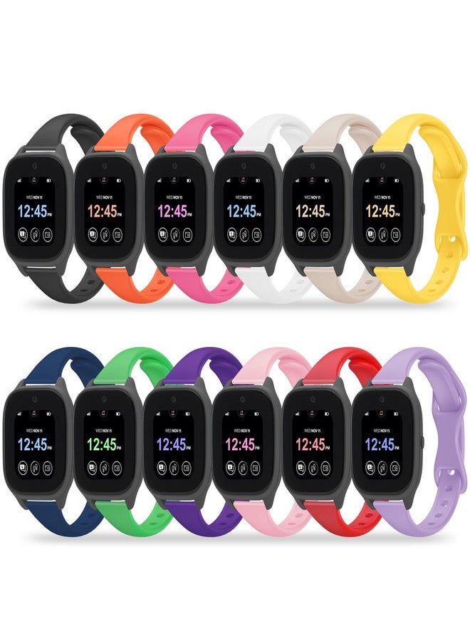 Tiorecime Slim Bands Compatible with Gizmo Watch 3 Adventure 3 2 1/Gabb Watch 3e 3 2 1/SyncUP/Cosmo JrTrack Kids Band, Soft Silicone Breathable Sport Replacement Strap (12 Pack) - Image 1