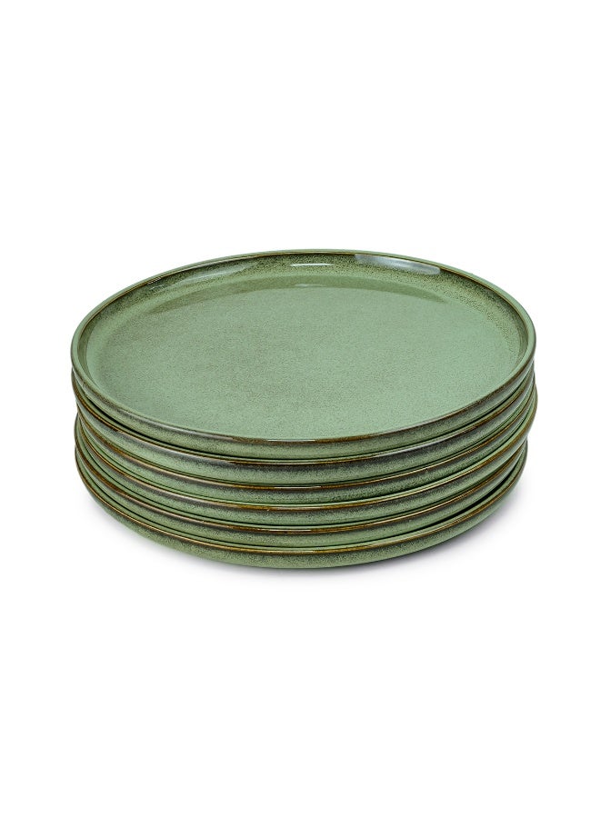 Cuisine Art Lara Stoneware Side Plate - 21cm, Light Green (Set of 6) - Image 1