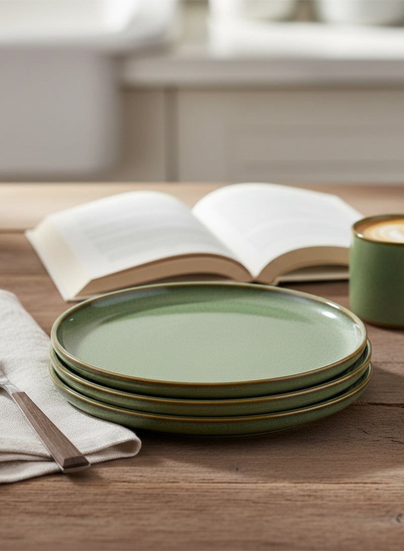 Cuisine Art Lara Stoneware Side Plate - 21cm, Light Green (Set of 6) - Image 4