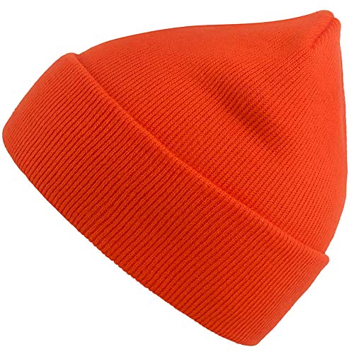 MaxNova Men's Slouchy Beanie Cap Winter Warm (Bright Orange) - Image 5