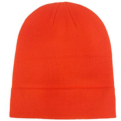 MaxNova Men's Slouchy Beanie Cap Winter Warm (Bright Orange) - Image 3