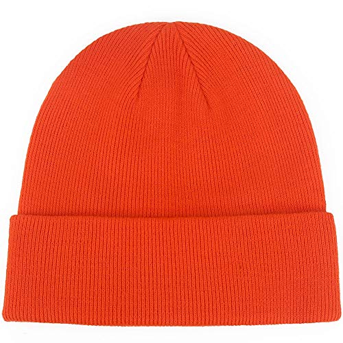 MaxNova Men's Slouchy Beanie Cap Winter Warm (Bright Orange) - Image 2
