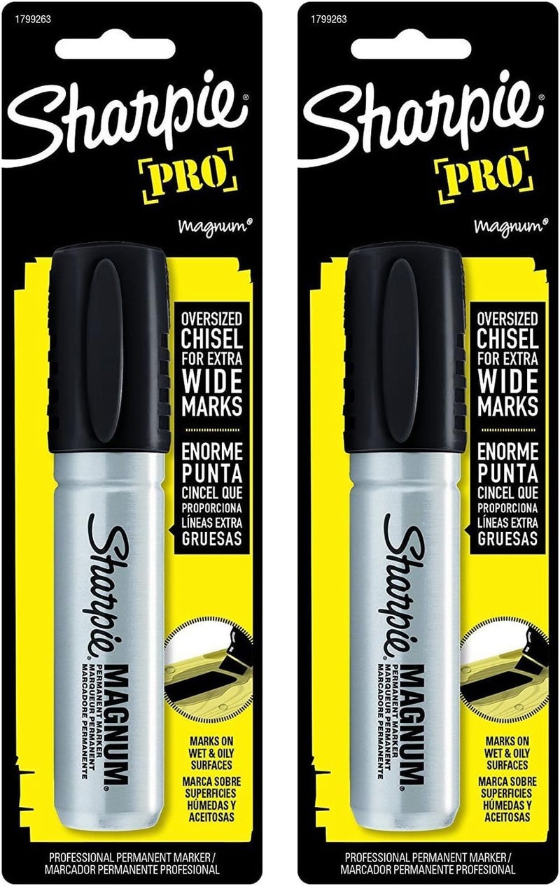 Sharpie 2 Pack 44101 Magnum Permanent Marker Black - Image 3