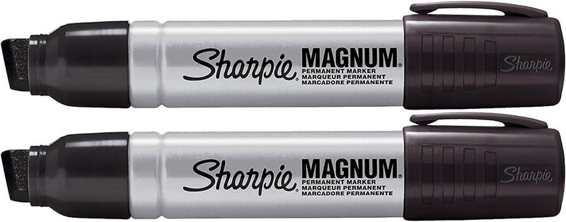 Sharpie 2 Pack 44101 Magnum Permanent Marker Black - Image 1