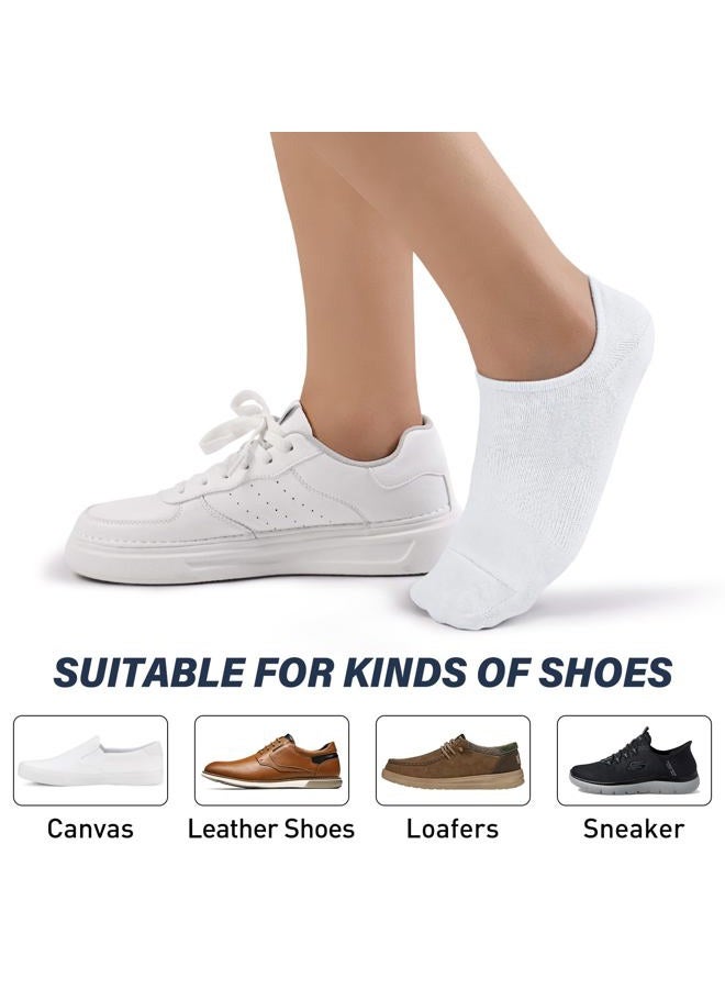SIXDAYSOX No Show Socks Men 6/8 Pack Short Cotton Ankle Socks Size 10-13/13-15 with Arch Support, 6 Pack(6 White), 10-13 - Image 5