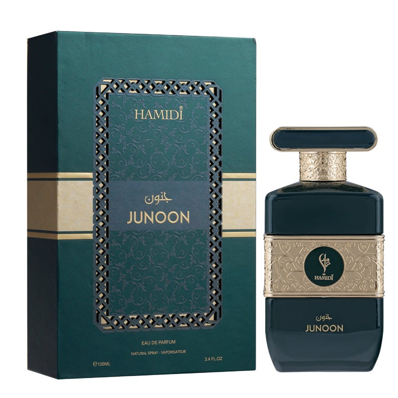 Hamidi Junoon Eau de Parfum 100ml, Perfume for Men & Women, Long-Lasting Oriental Woody Unisex Fragrance With Bergamot, Lavender, Clary Sage, Saffron & Oud - Image 2