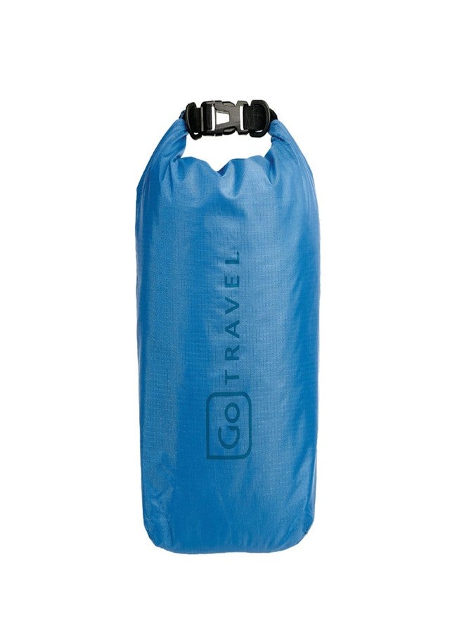 Go Travel Wet or Dry Bag, Waterproof Bag to Compartmentalize Wet Laundry and Dry Clothes, Washable, Polyester Dry or Wet Bag, Travel Essentials, Blue, 5 Liters - Image 1