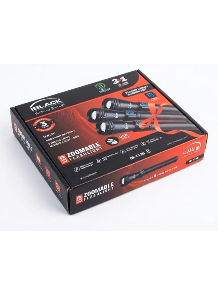 طقم كشاف يدوي IBLACK IB1336 – 3 قطع