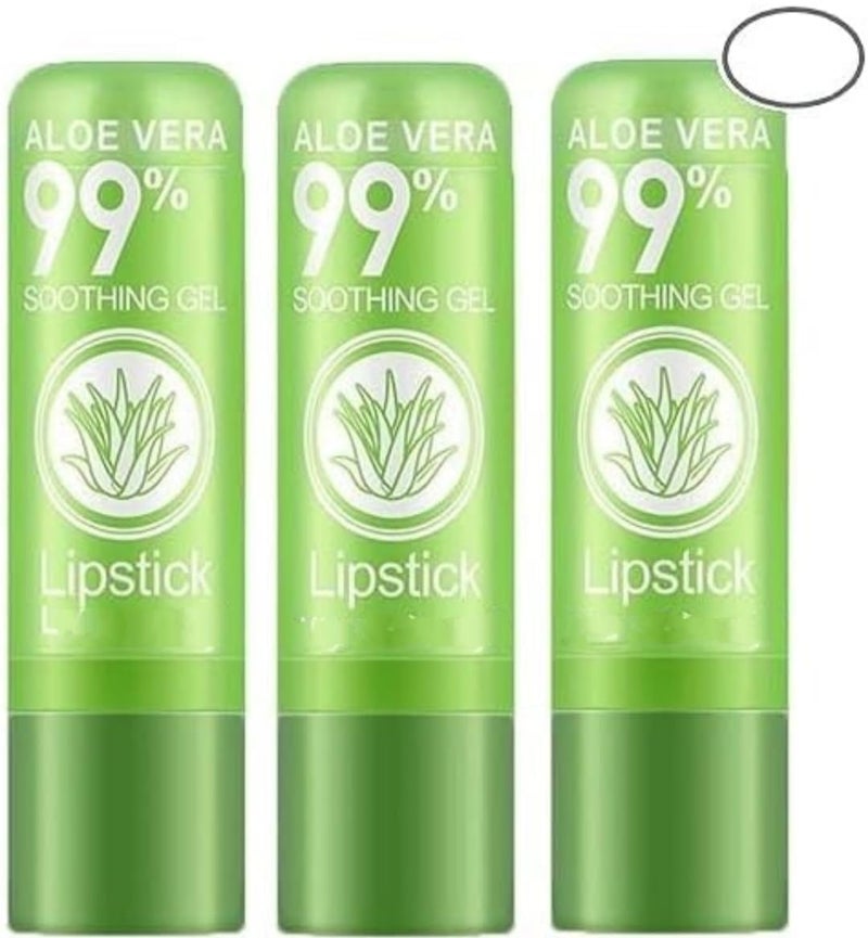 Generic New Aloe Vera Color Changing Lipstick Lip Blam Long Lasting Aloe Vera Lip Gloss Set Aloe Vera Lipstick Matte Finish Pack of 3 - Image 1