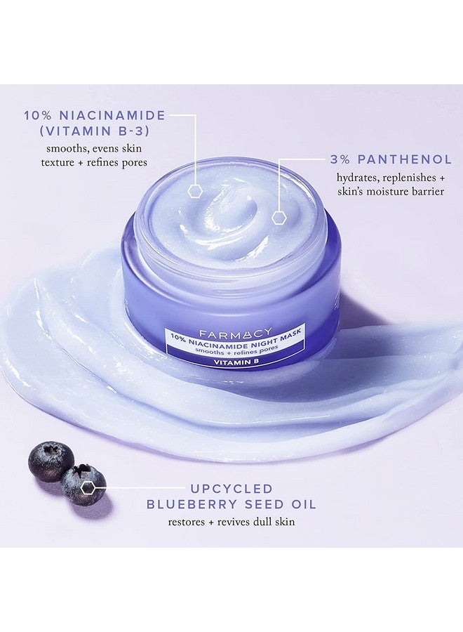 FARMACY 10% Niacinamide Facial Mask Smoothing & Hydrating Skin Care Face Mask Panthenol & Niacinamide Cream Overnight Face Mask 9 Ml - Image 5