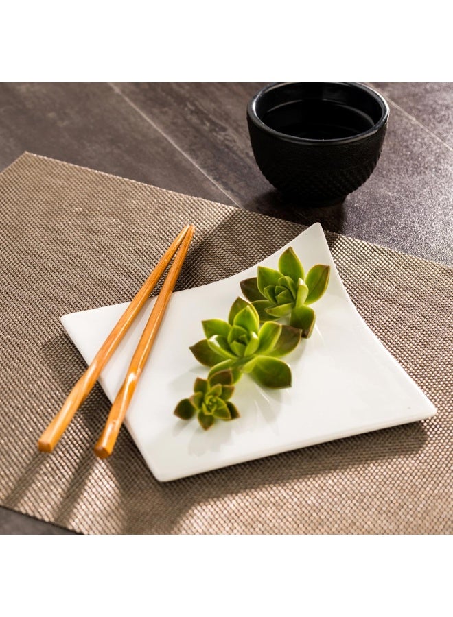 Restaurantware مفرش طاولة كارمل مش 16 × 12 بوصة، مجموعة من 6 مفرش قماش قابل للغسل - مقاوم للحرارة، لا يتلطخ، مفرش مطبخ من الفينيل النحاسي العتيق، مقاوم للماء، سهل التنظيف - Image 3