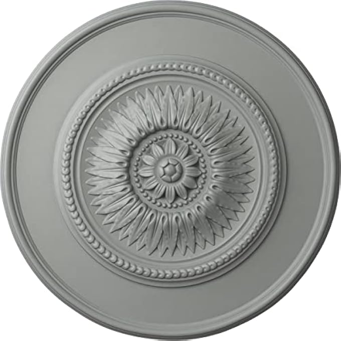 CM23FL FLORAL CEILING MEDALLION, 23 1/2"OD X 2 3/4"P, FACTORY PRIMED - Image 1