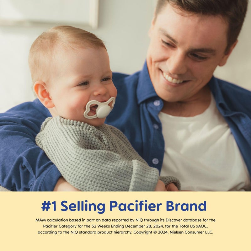 MAM Air Night & Day Baby Pacifier, for Sensitive Skin, Glows in The Dark, 3 Pack, 6-16 Months, Boy - Image 2