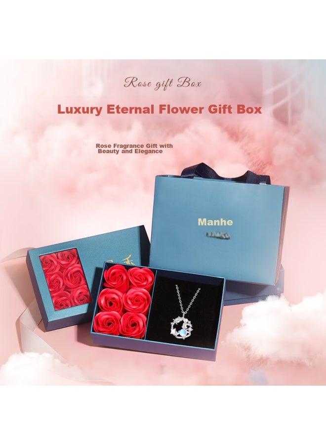 Manhe S925 Silver Necklace For Women With Pendant, Collarbone Chain elry, New Year Birthday Gift For Wife Or Girlfriend - Image 3