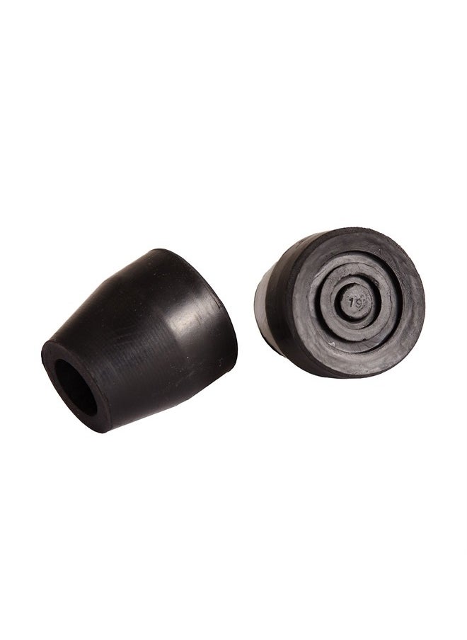 DMI Walker and Cane Tips with Metal Inserts, ¾ Inch, Black, 2 Count (Pack of 1)  - Image 2