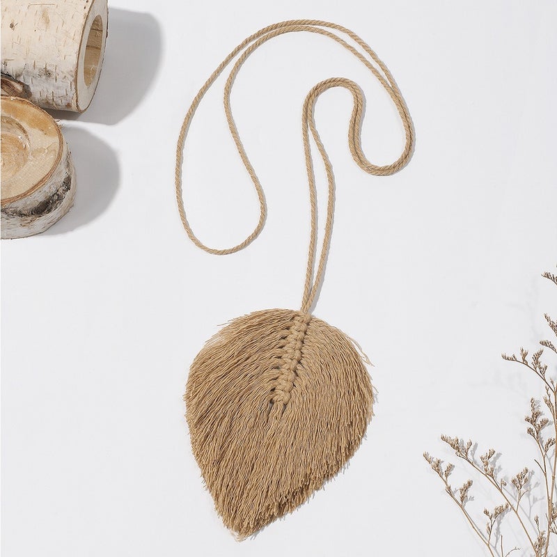 Bohemian Woven Curtain Tiebacks - Simple Tassel Leaf Wood Bead Decorative Curtain Accessories