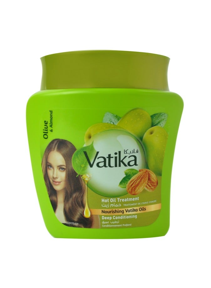 VATIKA Hot Oil Treatment Olive and Almond For Deep Conditioning 500ML - Image 1