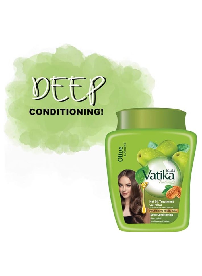 VATIKA Hot Oil Treatment Olive and Almond For Deep Conditioning 500ML - Image 2