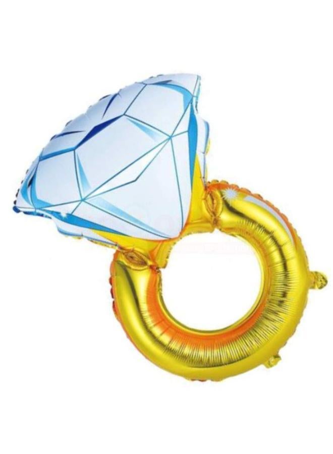 Aluminum Diamond Ring Foil Balloon Wedding Engagement Party Decor - Image 1