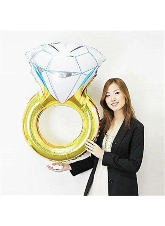 Aluminum Diamond Ring Foil Balloon Wedding Engagement Party Decor - Image 3