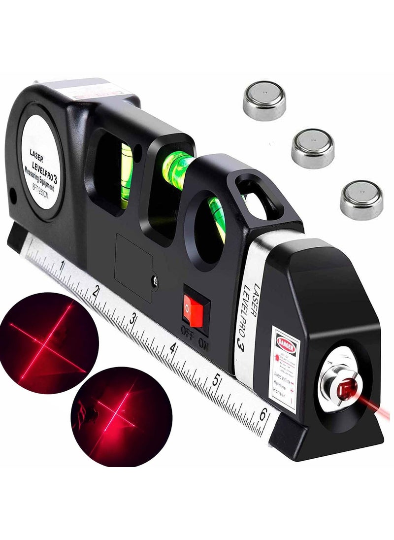 Do It Yourself Do It YourSelf Level Laser NEW Plastic Horizon Vertical Measure Tape Aligner Bubbles Ruler Multifunction Leveler Tool Multi Colour 3 Pieces  - Image 1