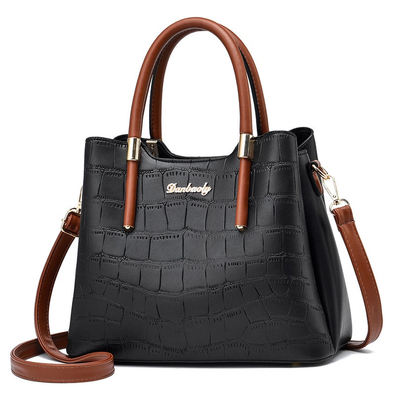 2023 New Alligator Pattern Large Capacity Foreign Air Wind Female Big Bag Single Shoulder Slanting A Generation - Image 1