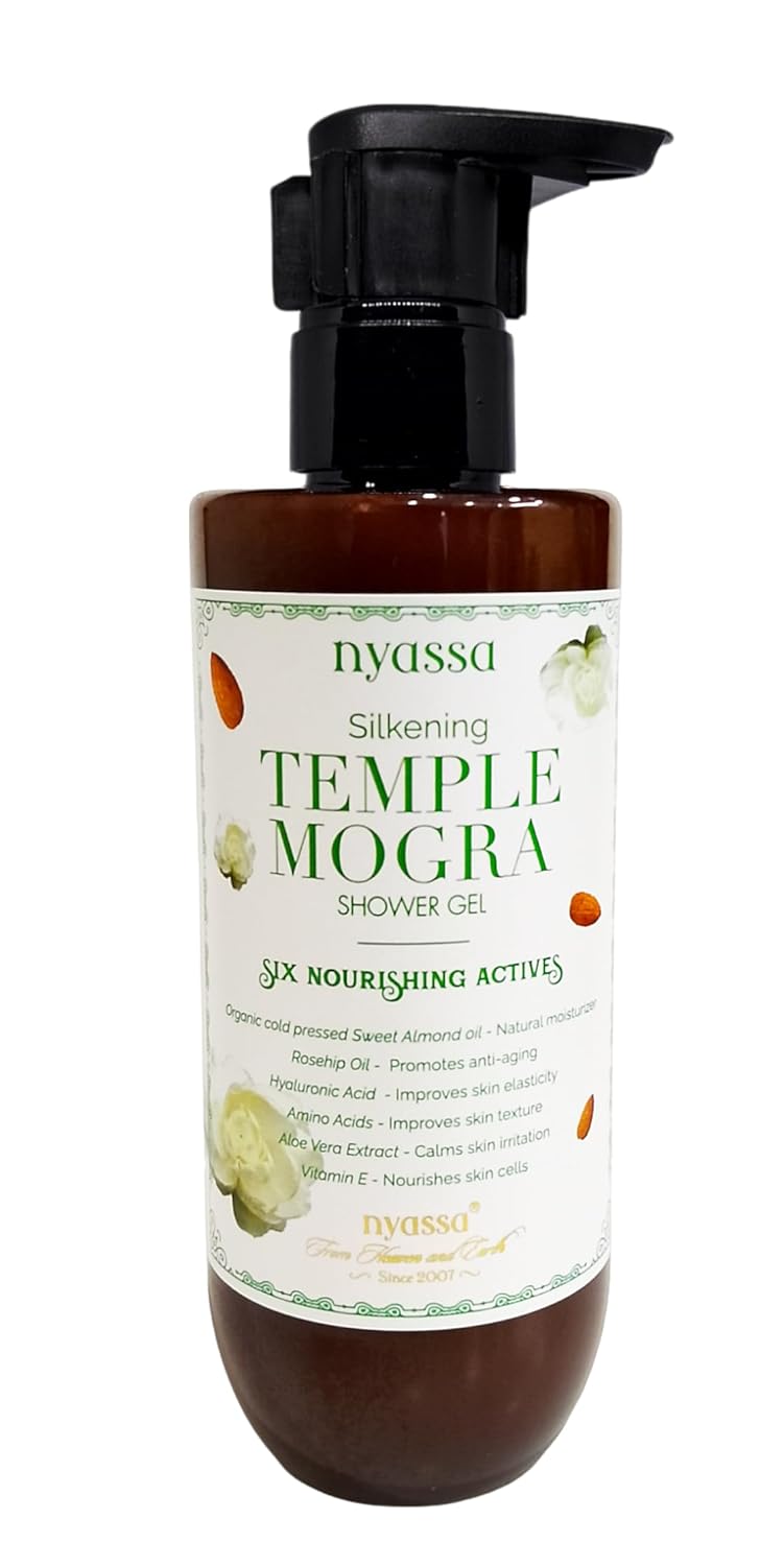 Nyassa Temple Mogra Shower Gel 210ml Mogra extracts and Beetroot extracts Body Wash for Women  Men  Floral fragrance For Men  womenSuitable for All Skin Types 210ml - Image 1