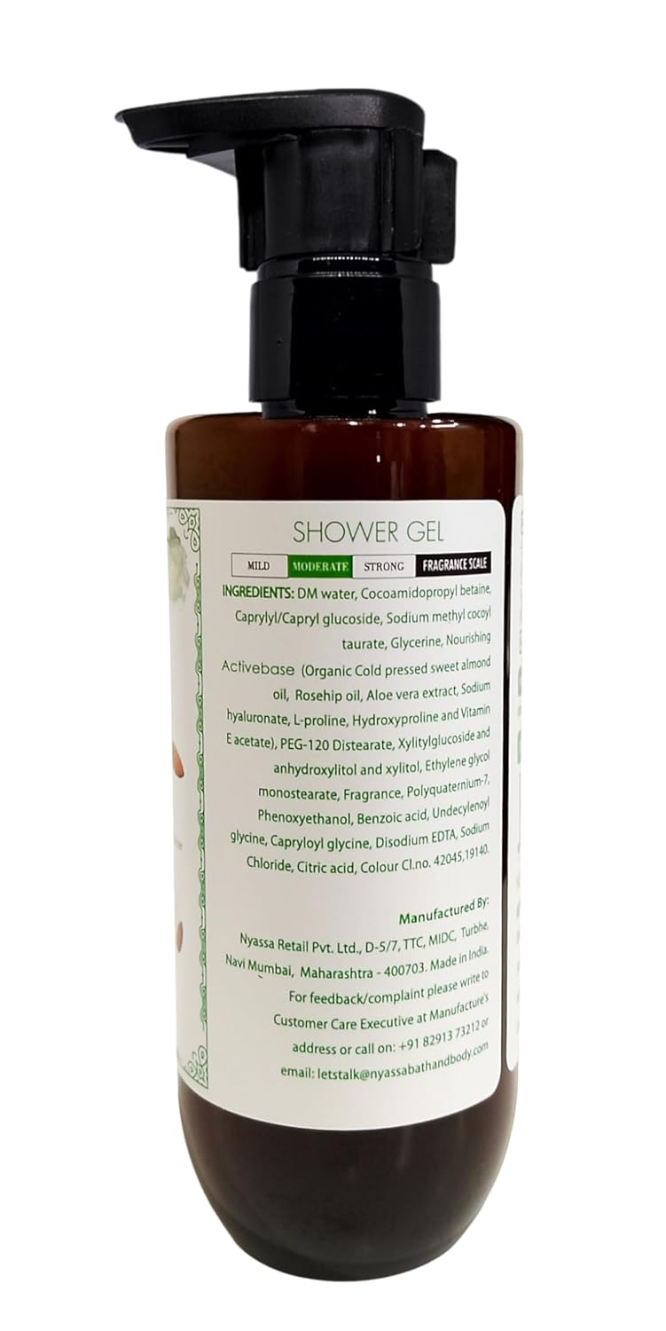 Nyassa Temple Mogra Shower Gel 210ml Mogra extracts and Beetroot extracts Body Wash for Women  Men  Floral fragrance For Men  womenSuitable for All Skin Types 210ml - Image 3