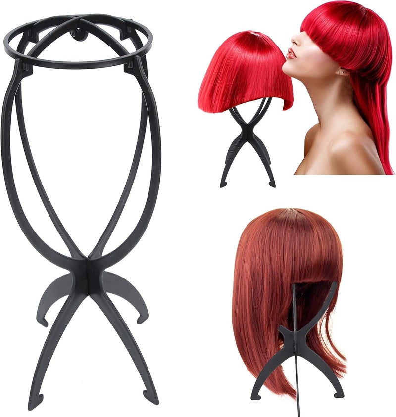 Easy handling optimized design 3 Pieces Foldable Wig Stand Holder Wig Stand Hat Rack Wig Holder Portable Wig Head Stand for Home Hair Salon (plastic) All item simple matching build Global trendy simple build Easy assemble alternatives Market multi-use trusted quality Compact trendy practical build Advanced compact design Full land route delivery Local inventory listed item Protective coating Fixed delivery schedule Diverse operation compatible Compact design Multi-use qualified quality Safe approved storage space Multi-use well-engineered build Cost effective fine quality Ventilated design Reliable daily use design Flexible varied design Global sizing options Strong durable raw material Easy clean surface Surface safe Multi-category warehouse equip - Image 1