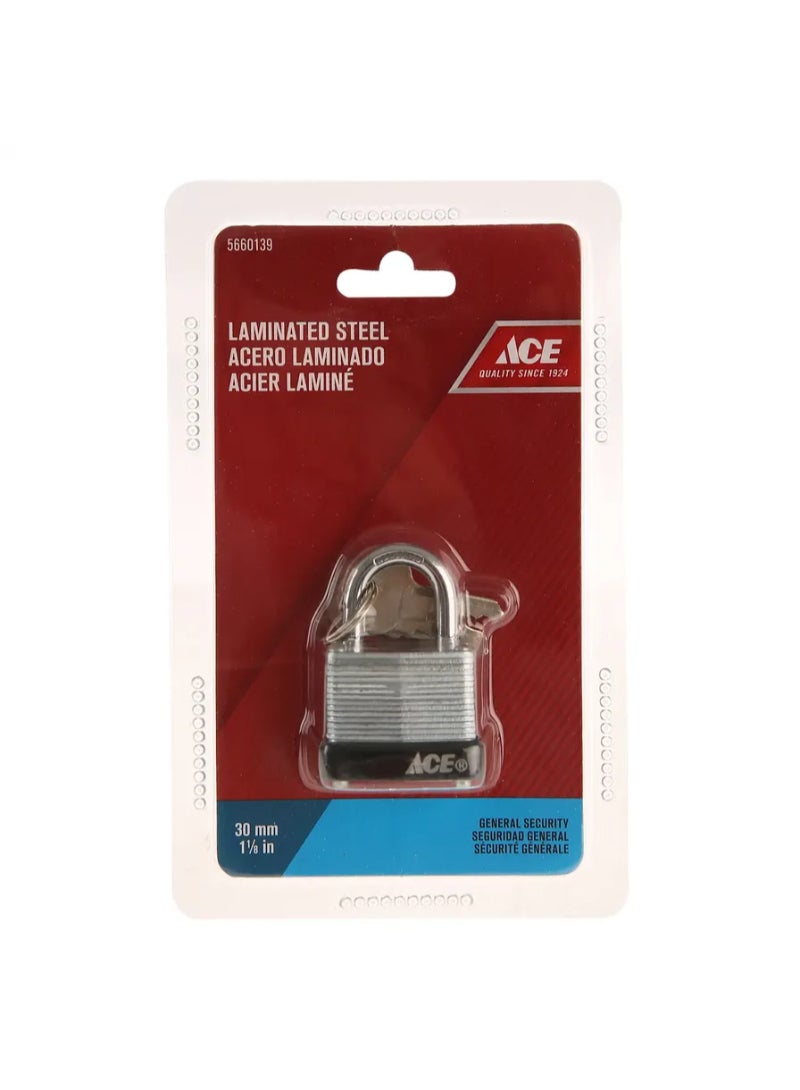 Ace Laminated Steel Padlock 30mm