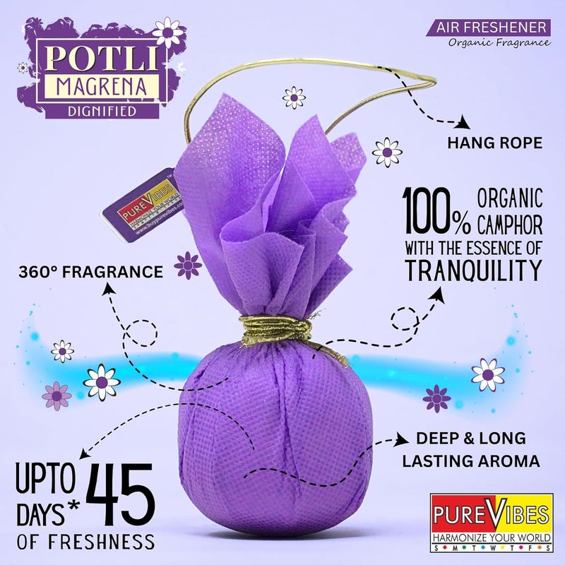 PUREVIBES معطر هواء PureVibes بوتلي مغرنا عضوي متميز معطر هواء معزّز بالكافور يقضي على الروائح يعمل 247 لمدة تصل إلى 45 يومًا للغرفة والسيارة والمكتب ومنطقة المعيشة وخزانة الملابس بنفسجي - Image 2