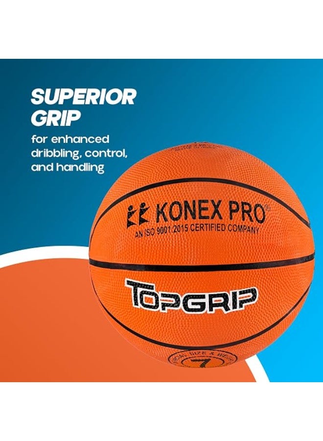 KONEX Professional Basketball for Indoor & Outdoor (Brown) - Image 3