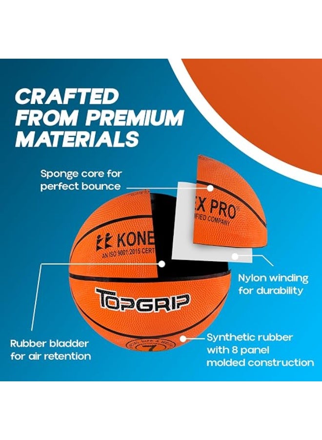 KONEX Professional Basketball for Indoor & Outdoor (Brown) - Image 4