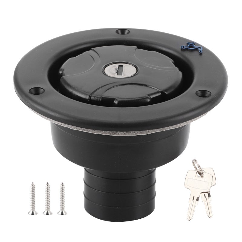 RV Water Filler 1.18-1.57In Door Plate Thickness Lockable Design - Leakproof Seal With Bayonet-Style Lid Gravity Freshwater Inlet for RVs Caravans Motorhomes - Image 4