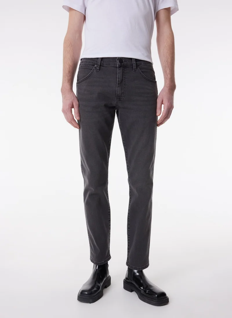 Wrangler Slim Fit Slim Fit Low Waist Dark Gray Flexible Larston Jean Denim Jeans