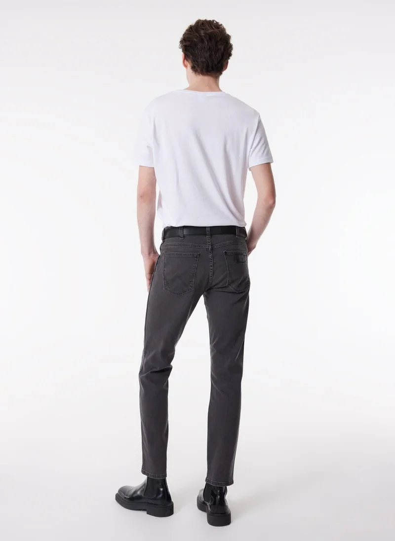 Wrangler Slim Fit Slim Fit Low Waist Dark Gray Flexible Larston Jean Denim Jeans